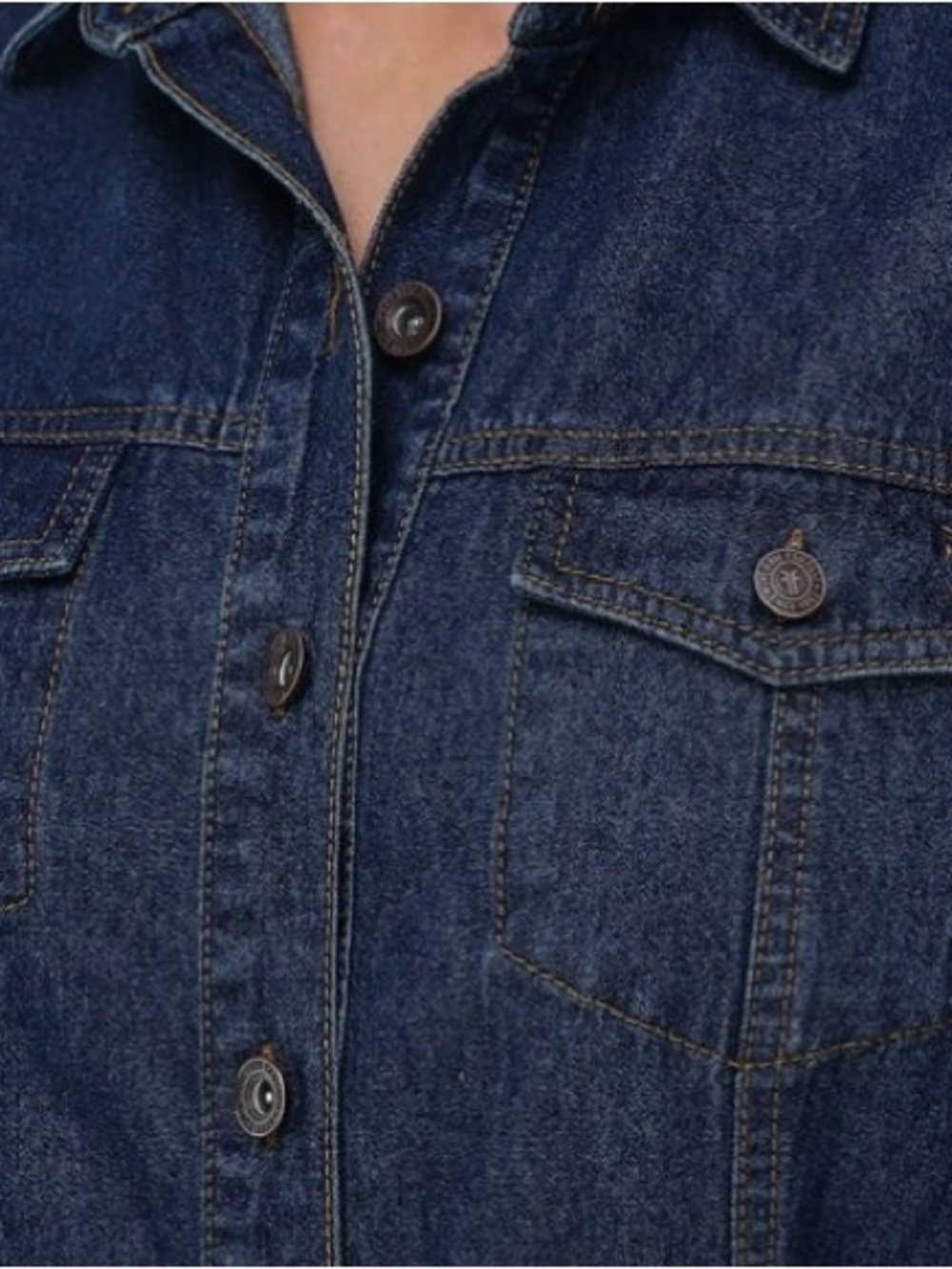 Frye Dark Blue Denim Long-Sleeve Shirt Dress - Picture 4 of 5